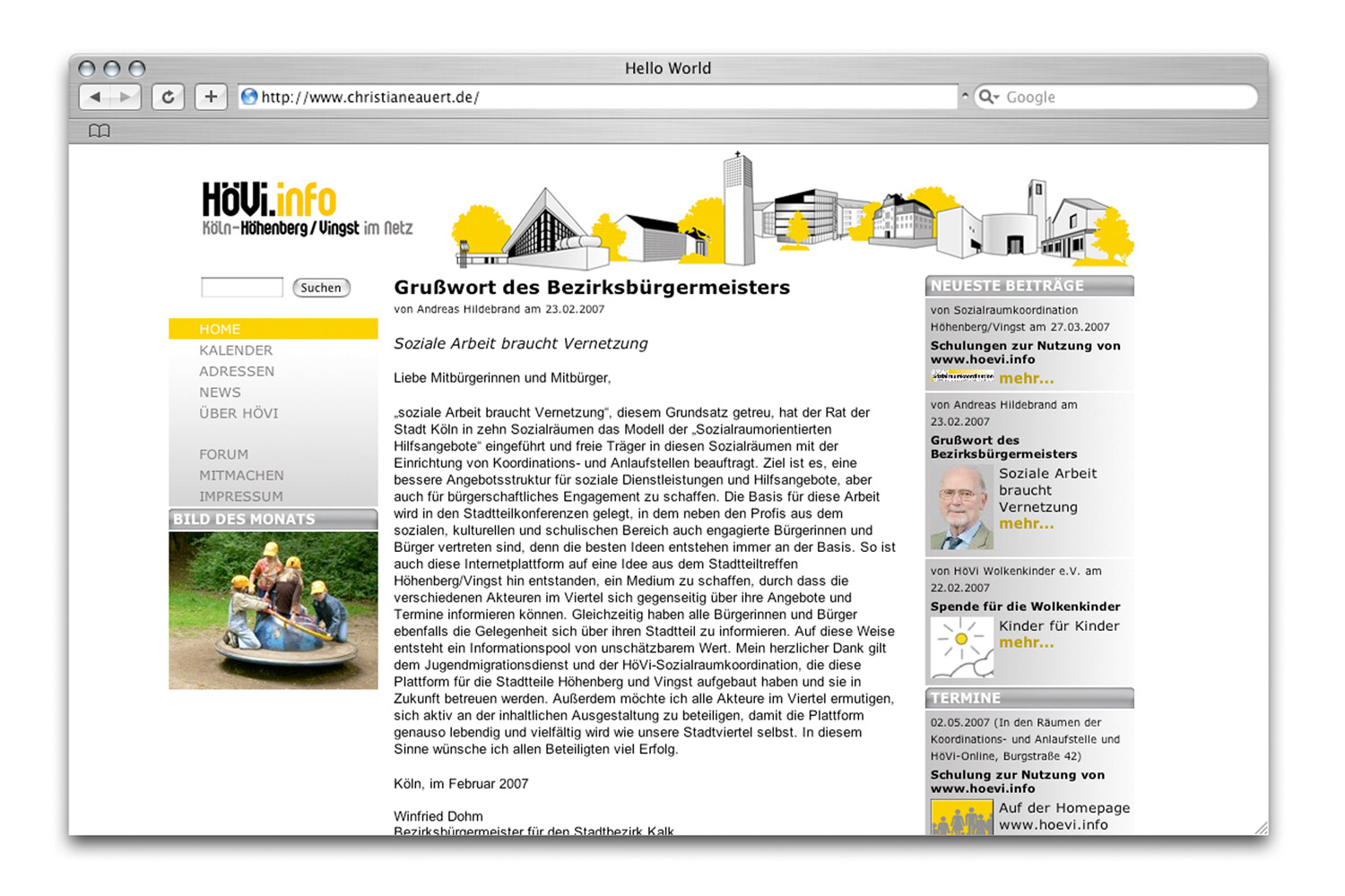 Webdesign, Erscheinungsbild. Website, Portal, Sozialräume, Logo